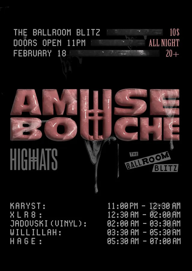Amuse-Bouche poster, The Ballroom Blitz, 18 Feb 2023