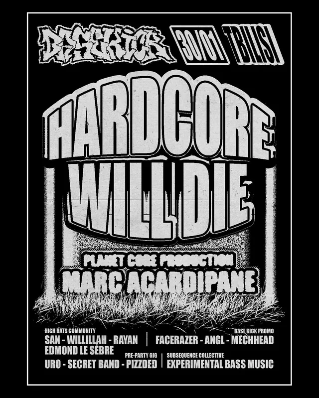 Base Kick 'Hardcore Will Die' poster, Warehouse, 30 Jan 2026
