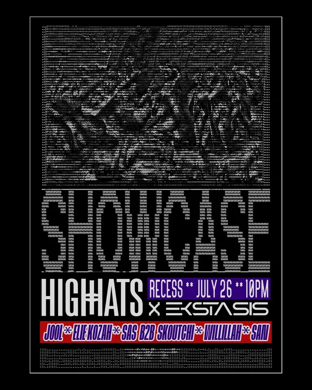 HHC x Ekstasis Showcase poster, Recess Beirut, 26 Jul 2025