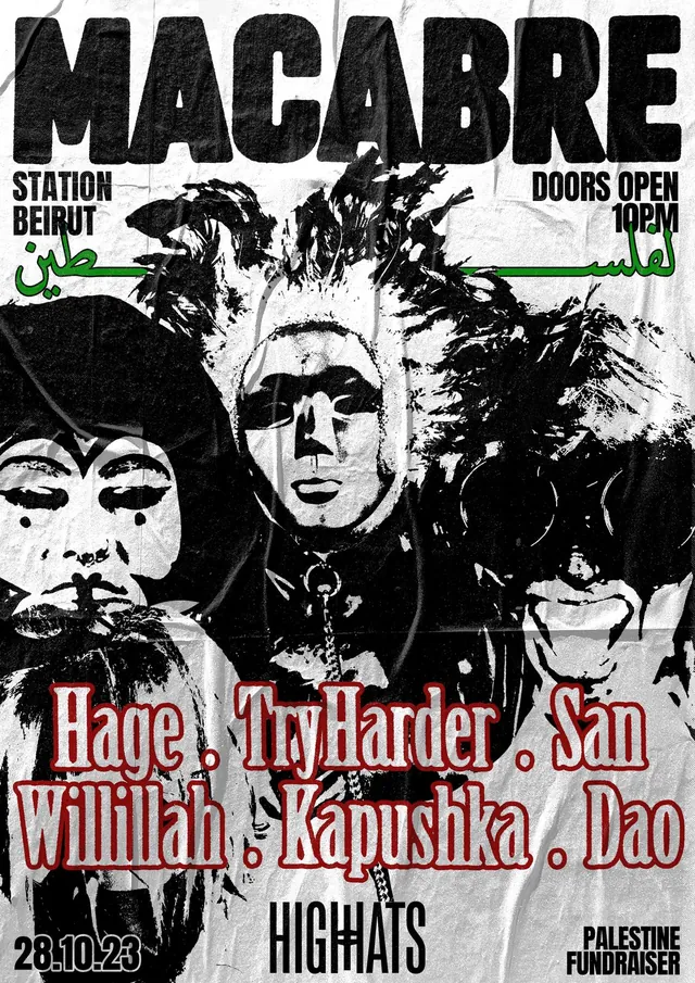 MACABRE poster, Station Beirut, 28 Oct 2023