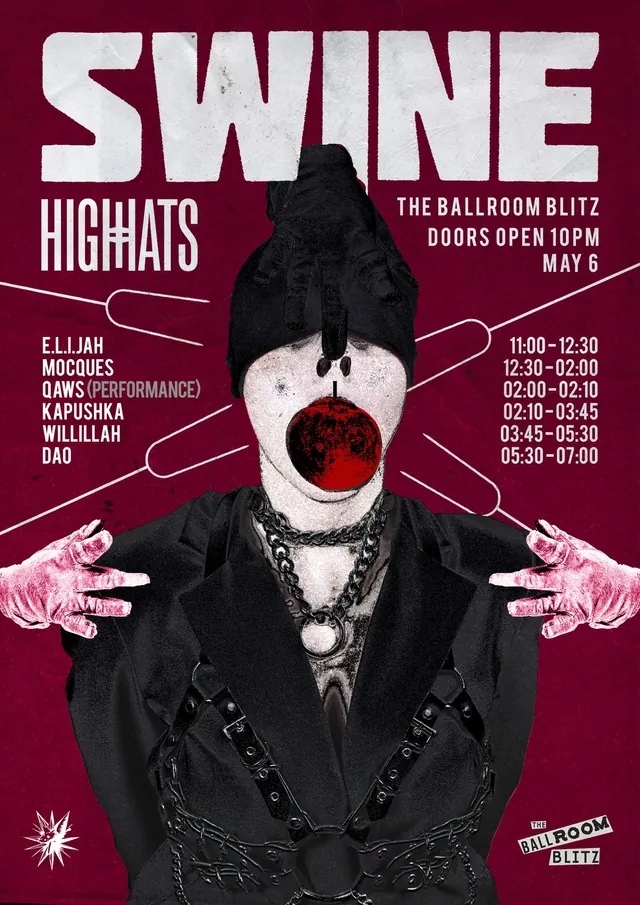 SWINE poster, The Ballroom Blitz, 6 May 2023